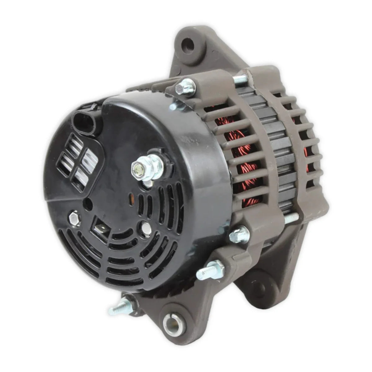 Image of an alternator on a white background.