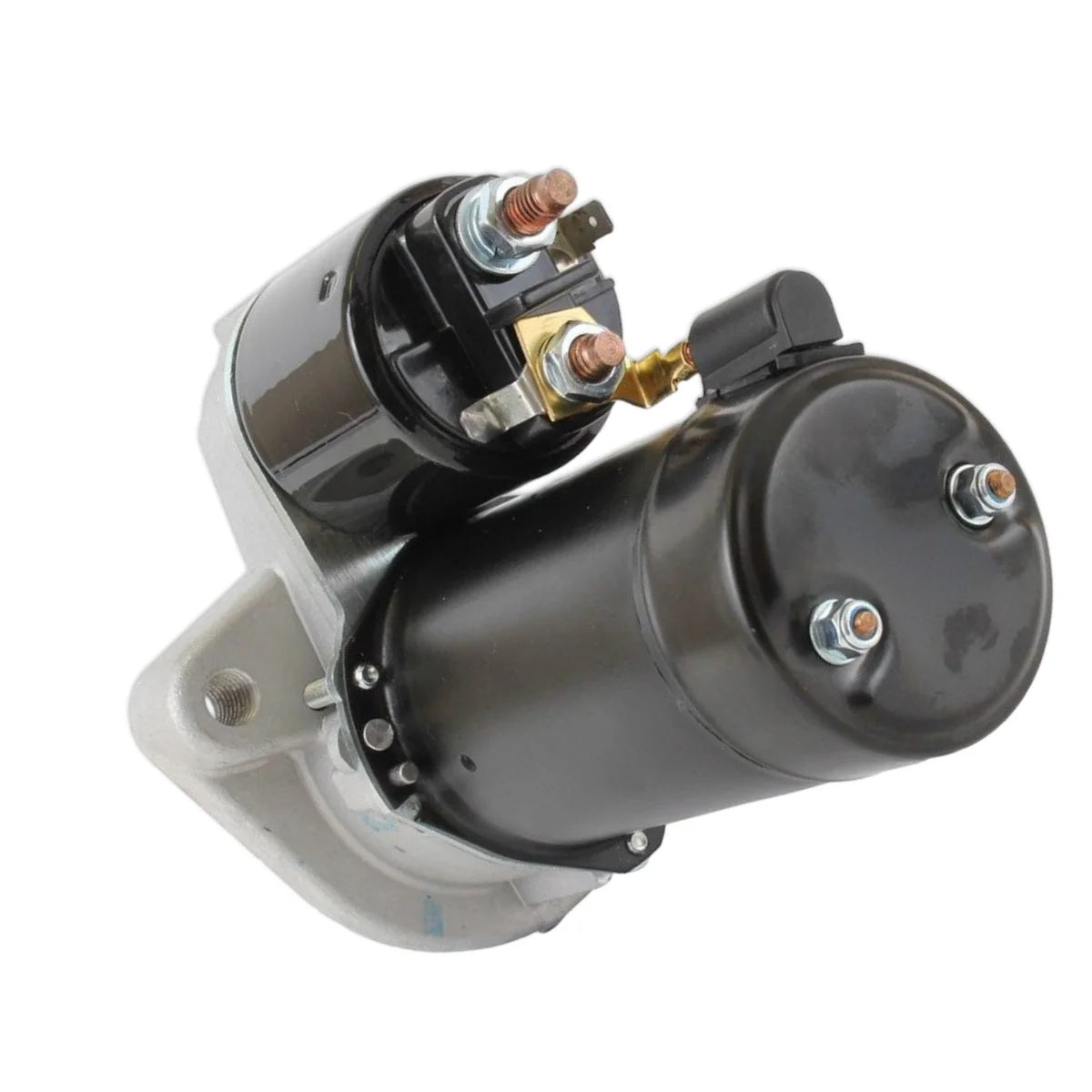 Image of a starter motor on a white background.