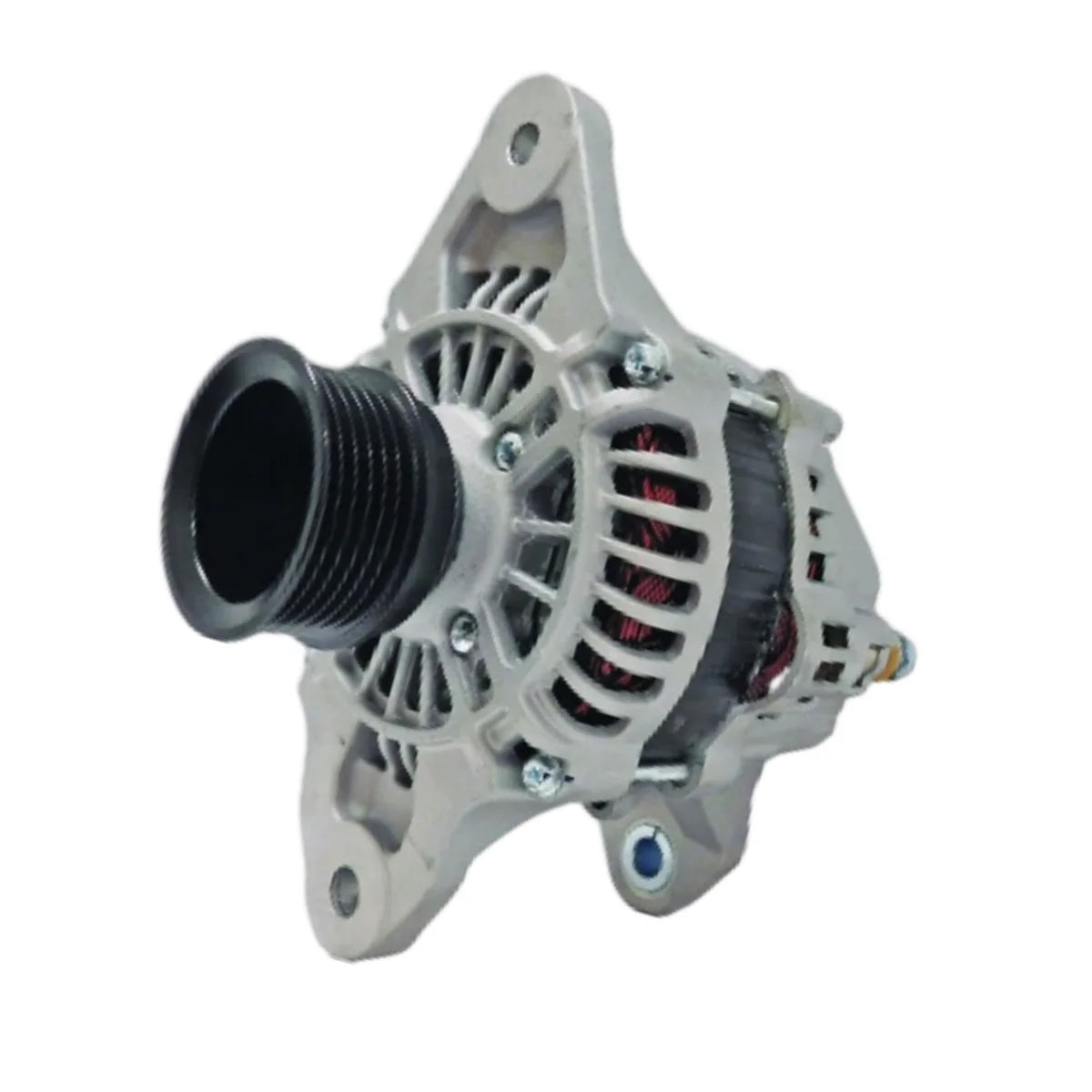 Image of an alternator on a white background.