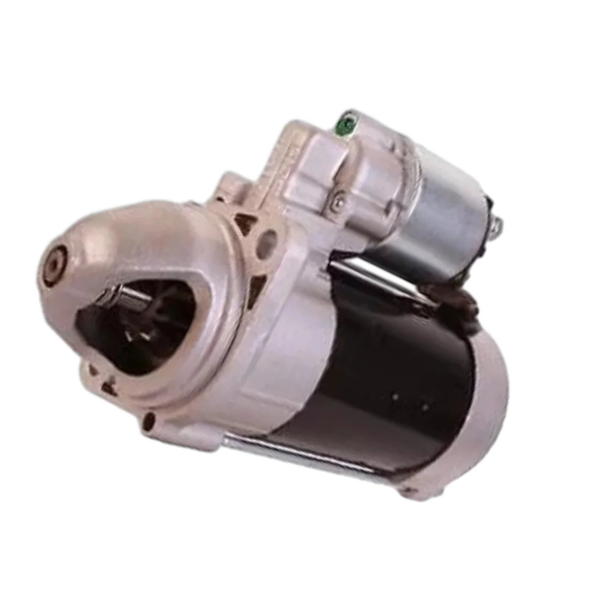Image of a starter motor on a white background.