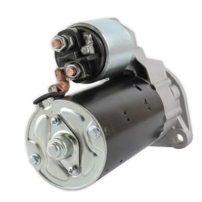 Image of a starter motor on a white background.