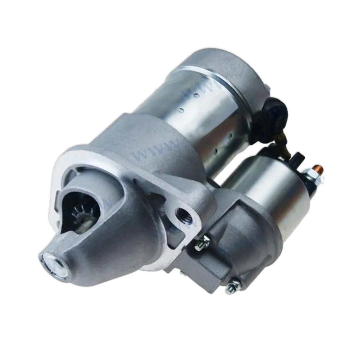 Image of a starter motor on a white background.