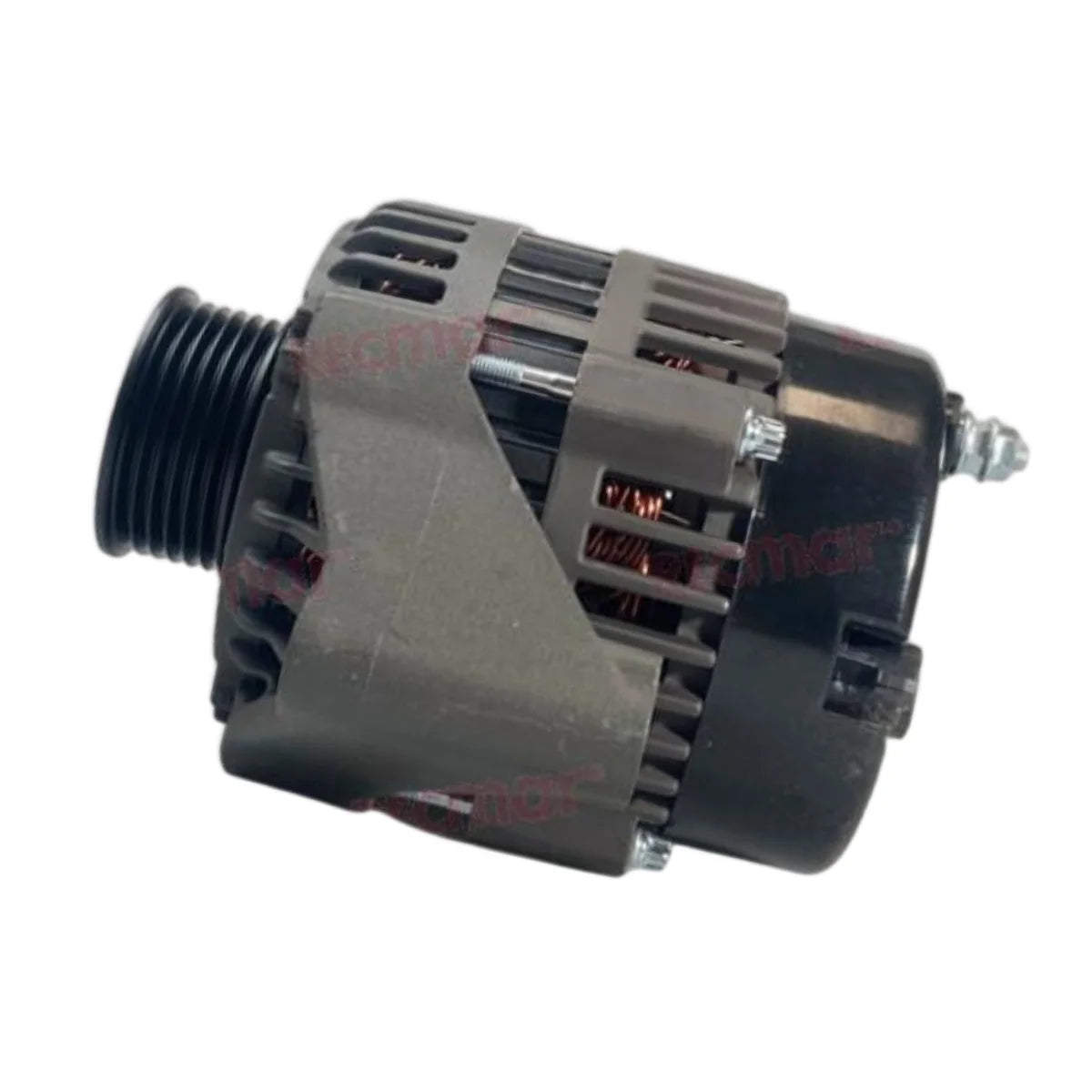Image of an alternator on a white background.