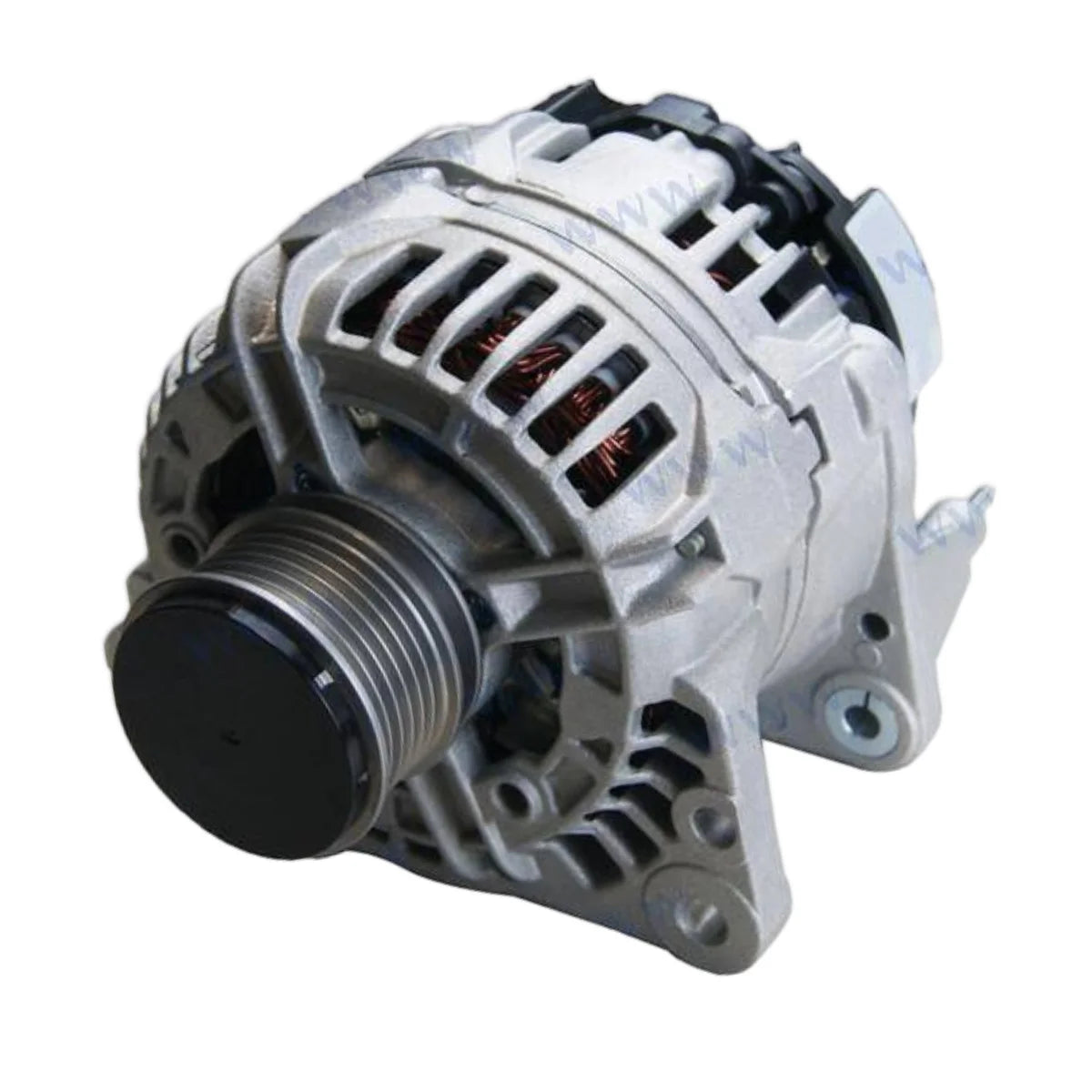 Image of an alternator on a white background.
