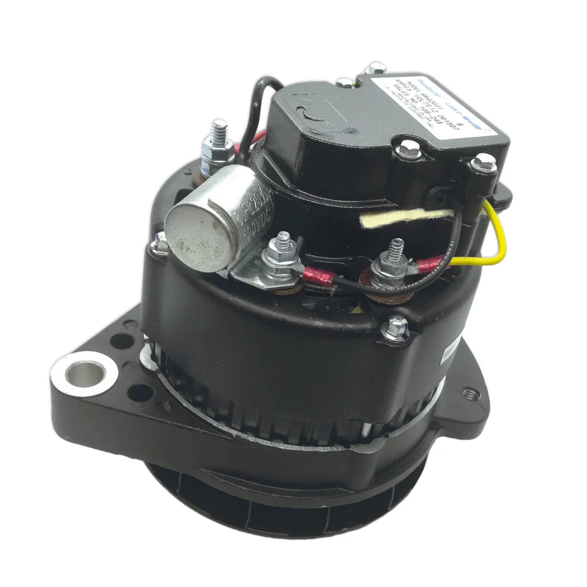 Image of an alternator on a white background.