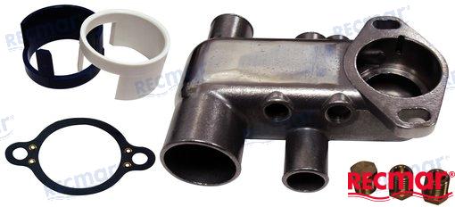 Boîtier de thermostat en acier inoxydable Mercruiser | OEM 8M0061381 | Pièces | Recmar
