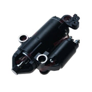 Image of a starter motor on a white background.