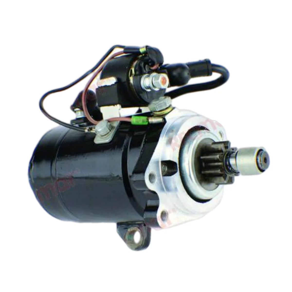 Image of a starter motor on a white background.