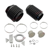Image of various engine service and maintenance parts on a white background.