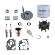 Image of various engine service and maintenance parts on a white background.