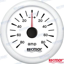 RECMAR Marine Ammeter ±80A White Face OEM 06300