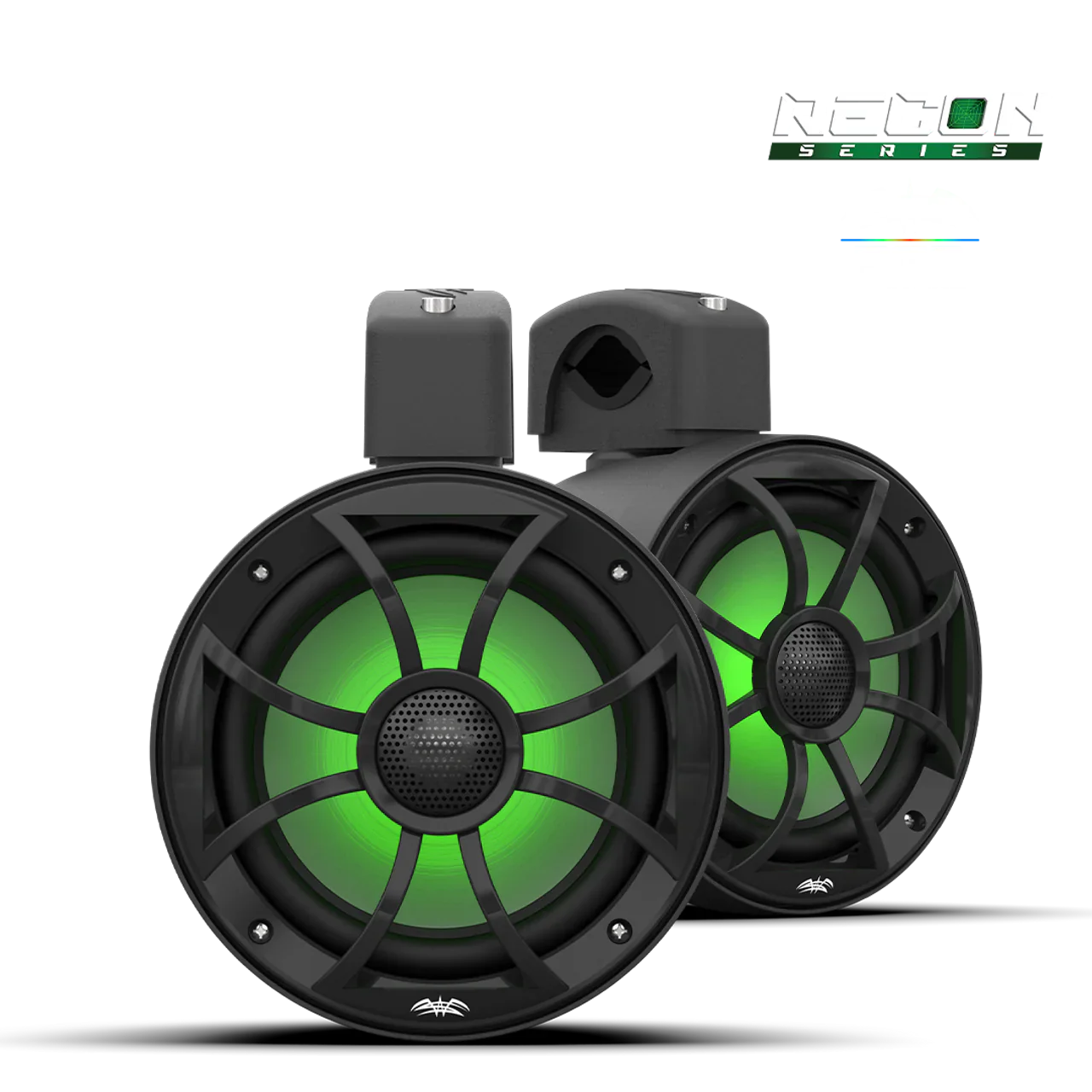 Altavoces de torre coaxiales RECON 6 POD-BG | Wet Sounds™ de 6,5 pulgadas con rejillas RGB XS-Black