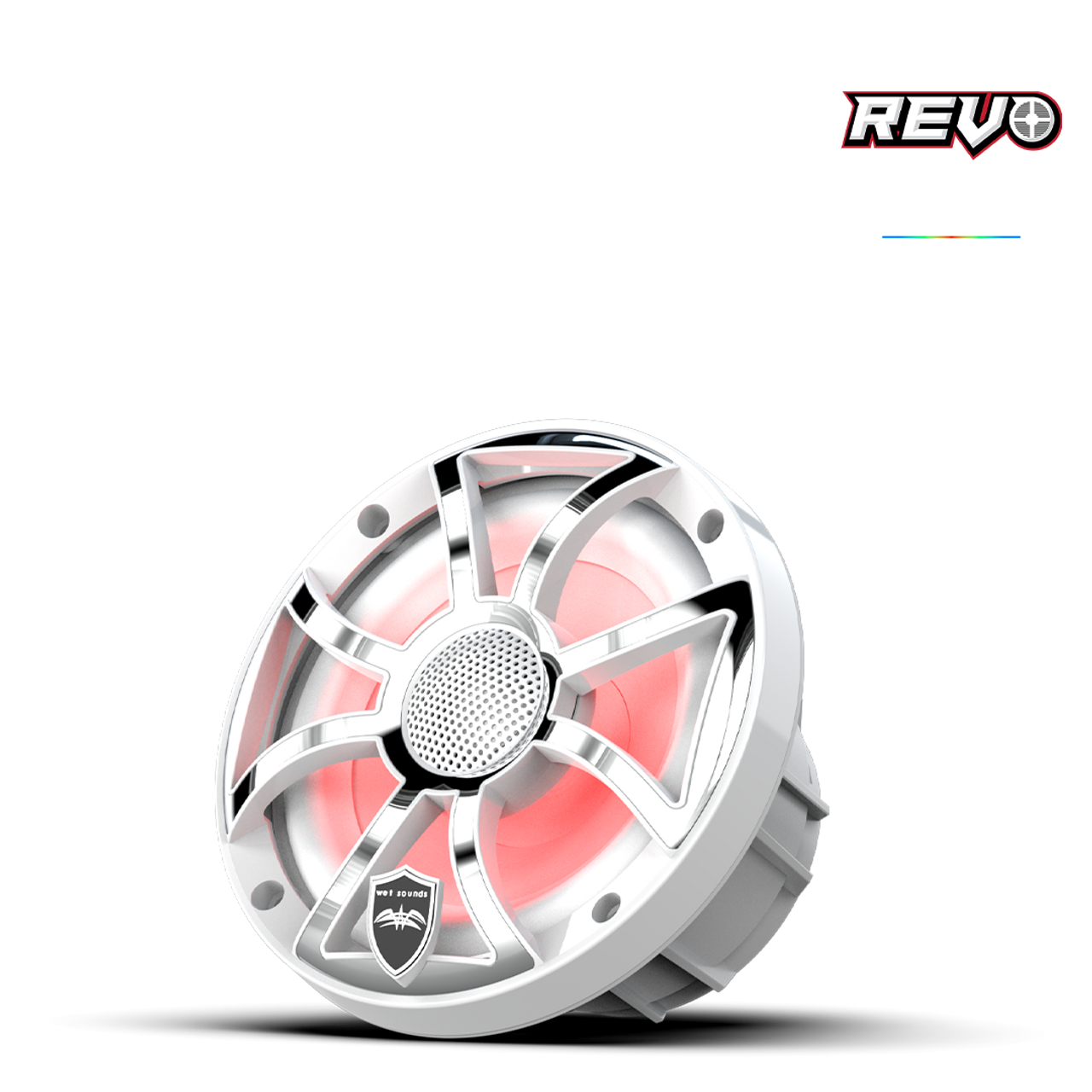 شوايات ويت ساوندز ريفو ٦-XSW-SS | XS-أبيض - فولاذ مقاوم للصدأ RGB | زوج | WETREVO٦XSWSS