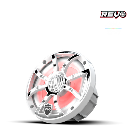 شوايات ويت ساوندز ريفو ٦-XSW-SS | XS-أبيض - فولاذ مقاوم للصدأ RGB | زوج | WETREVO٦XSWSS