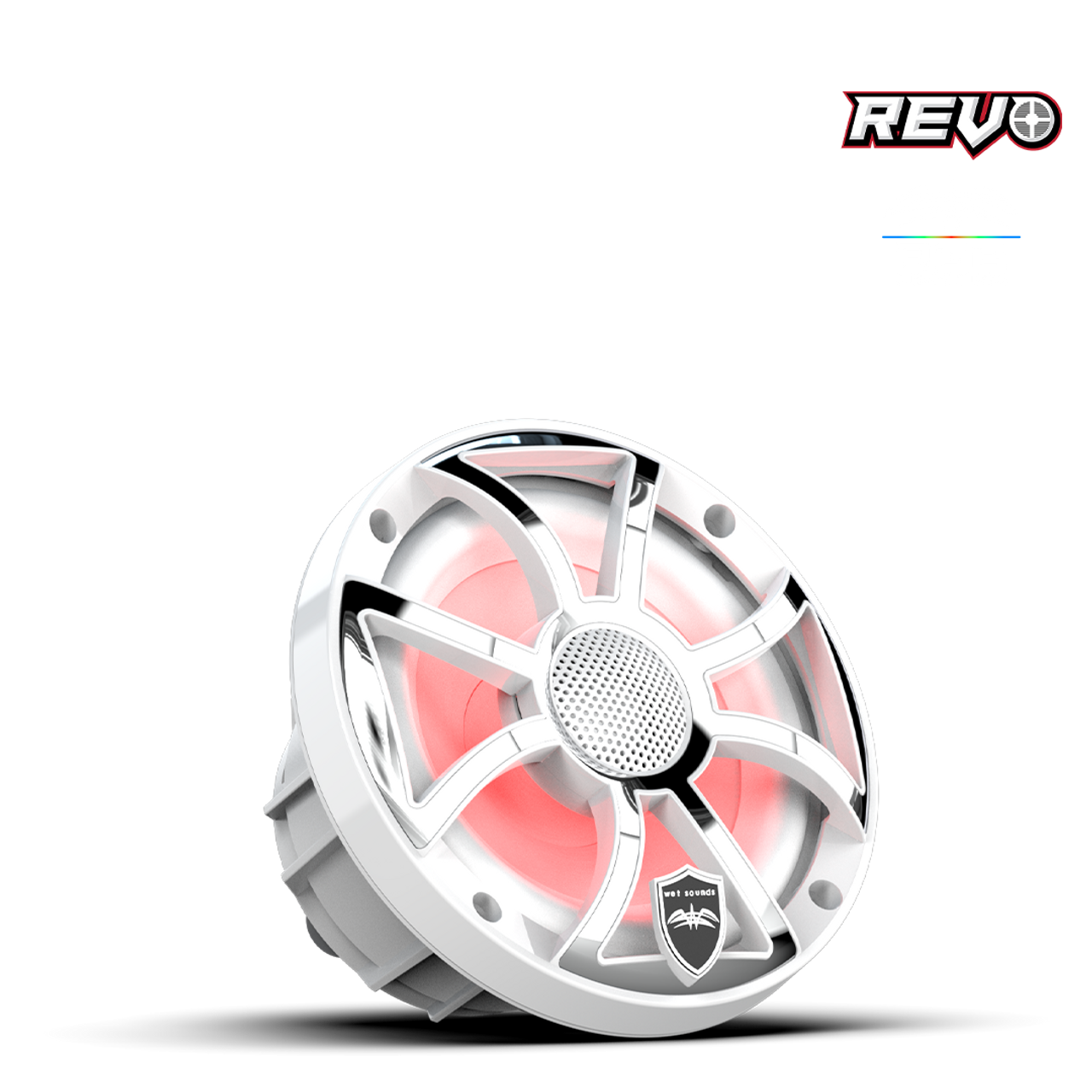 شوايات ويت ساوندز ريفو ٦-XSW-SS | XS-أبيض - فولاذ مقاوم للصدأ RGB | زوج | WETREVO٦XSWSS