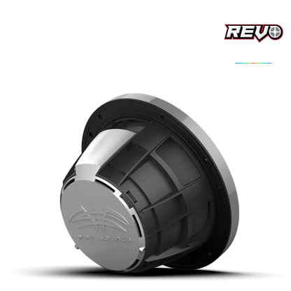 Sonidos húmedos | REVO 8-XSG-SS | Altavoces coaxiales de componentes con rejillas RGB XS-Gunmetal-Acero inoxidable | WETREVO8XSGSS