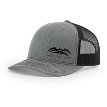 Richardson Youth Snap Back Cap - Heather Gray & Black w/Black Offset Wet Sounds Logo - TMP Global