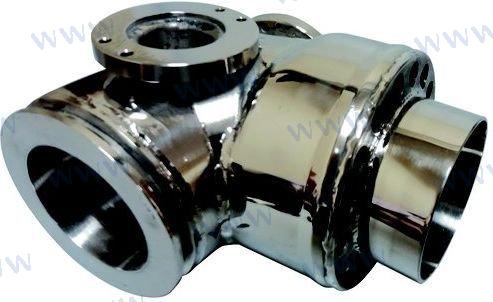 Codo de escape Volvo Penta AISI316, 3841510 | D4-300, D6 300, D6 370, D6 280A | RECMAR