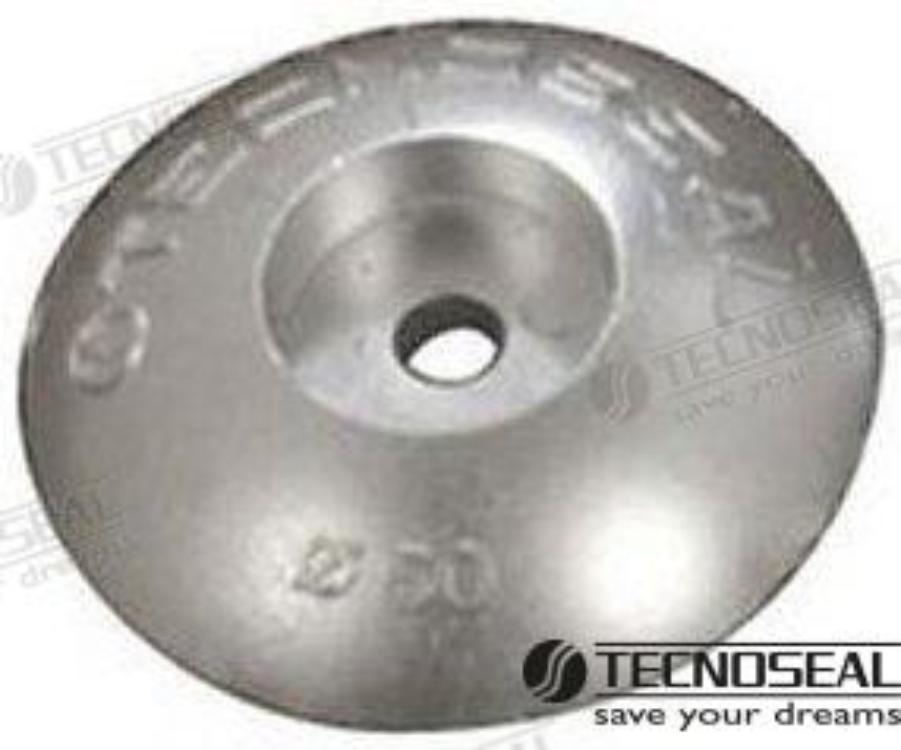 Anode simple en alliage de zinc pour gouvernail | OEM 00100 | Anodes | Tecnoseal
