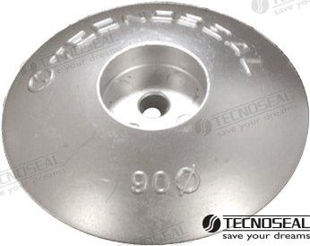ÁNODO DE DISCO INDIVIDUAL DE 90 MM, PESADO | OEM 00102PAL | ÁNODO DE DISCO | TECNOSEAL
