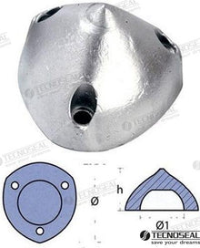 Tuerca de hélice, máxima de 100 mm | OEM 00486-1 | Ánodos | Tecnoseal