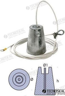 Anode en zinc suspendue | OEM 00630 | Barre | Tecnoseal