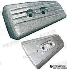 PLACA PARA TRANSMISIÓN DE COLA VOLVO PENTA | OEM 00733BIS | ÁNODOS | TECNOSEAL
