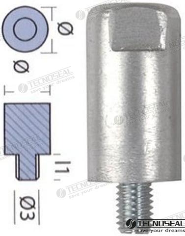 ROD FOR YANMAR - DIA. 23 M8 | OEM  01309 | ANODES | TECNOSEAL