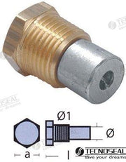 ANODES WITH PLUG SERIE BOILER ����� BSPT | OEM  01452 | ANODES | TECNOSEAL