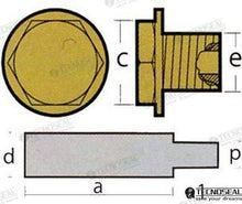 ANODE NANNI MERCEDES C/ROBINET | OEM 02100T | ANODES | TECNOSEAL