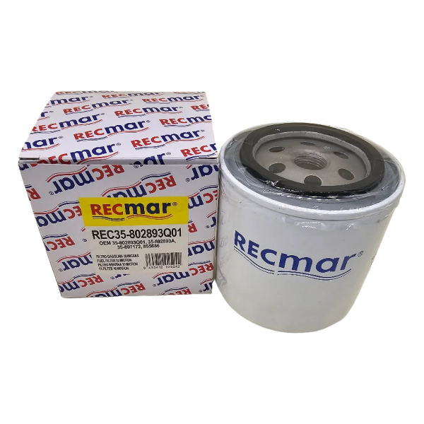 FILTRO DE COMBUSTIBLE MERCRUISER DE 10 MICRAS Y 3-3/4" | OEM 35-802893Q01 | FILTRO DE COMBUSTIBLE | RECMAR