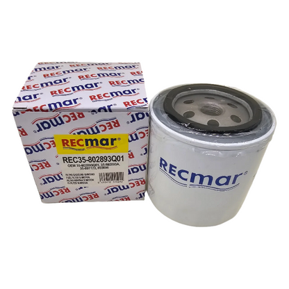 FILTRO DE COMBUSTIBLE MERCRUISER DE 10 MICRAS Y 3-3/4" | OEM 35-802893Q01 | FILTRO DE COMBUSTIBLE | RECMAR