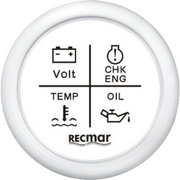4LED ALARM GAUGE 12V/24V WHITE | OEM  79303 | ALARM