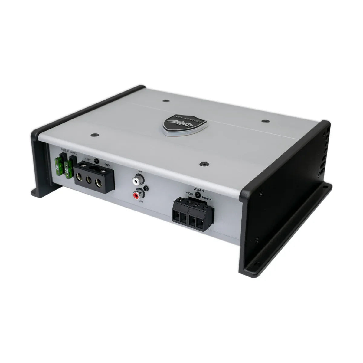 Marine Amplifier 2-Channel Wet Sounds HTX Series, 600W RMS Class-D, OEM HTX-2