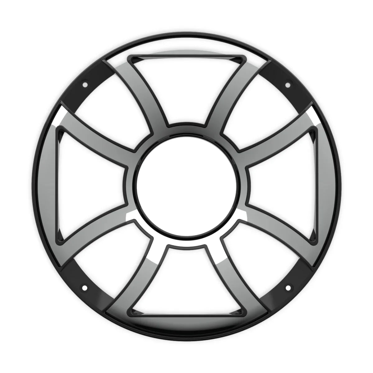 Tower Speaker Grille Pair Wet Sounds REV 12 HD XS Black w/ Stainless Inlay, OEM REV 12 HD XS-B GRILLE