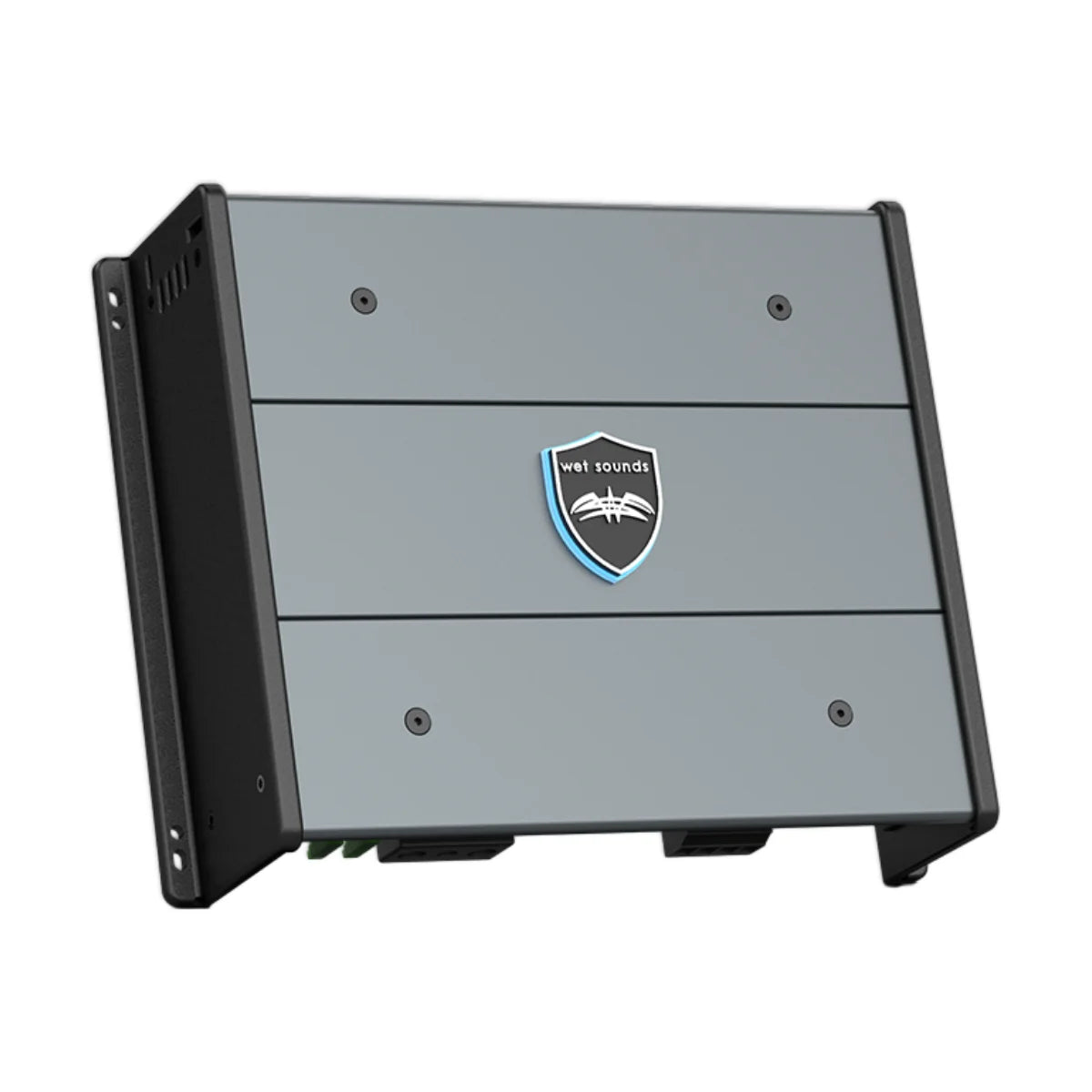 Image of a marine amplifier on a white background.