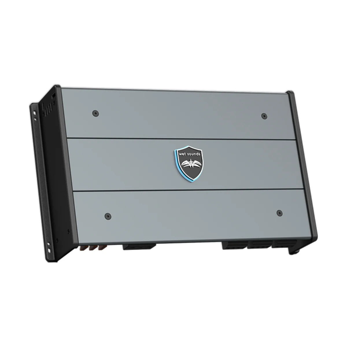 Image of a marine amplifier on a white background.