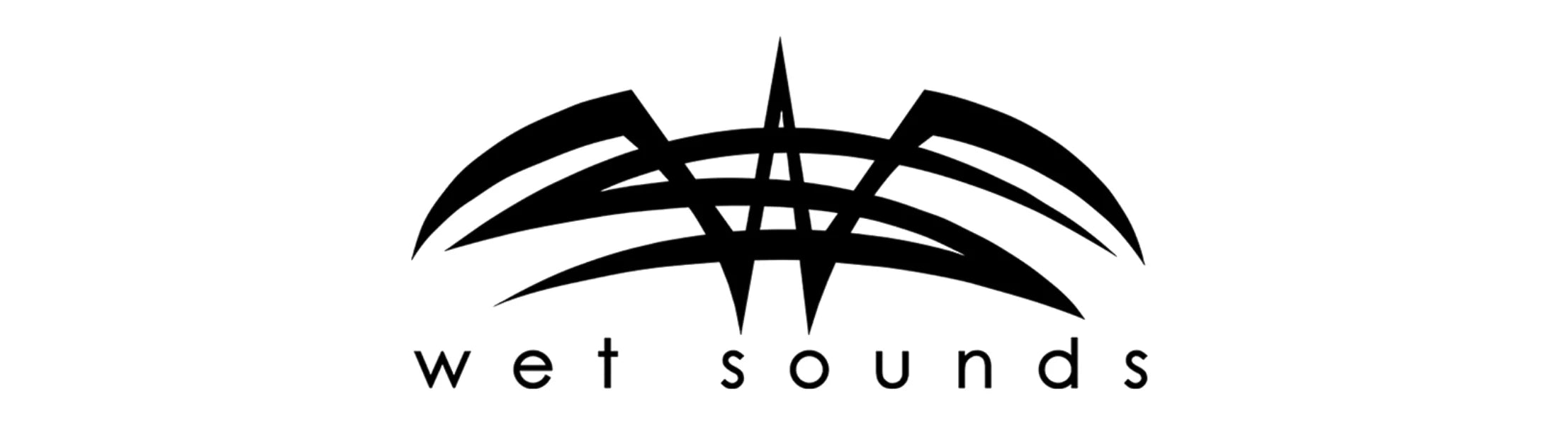 Illustration of the Wetsounds Marine Audio logo on a white background.