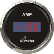 Ammeter Sensor and Gauge | Wema UK | SKUs 110637+ - Black, Stainless - Wema UK marine part