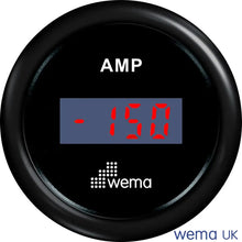Ammeter Sensor and Gauge | Wema UK | SKUs 110637+ - Black, Black - Wema UK marine part