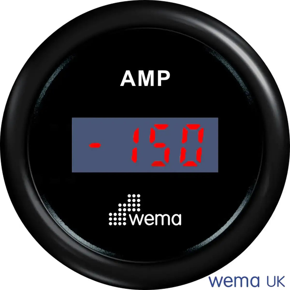 Ammeter Sensor and Gauge | Wema UK | SKUs 110637+ - Black, Black - Wema UK marine part