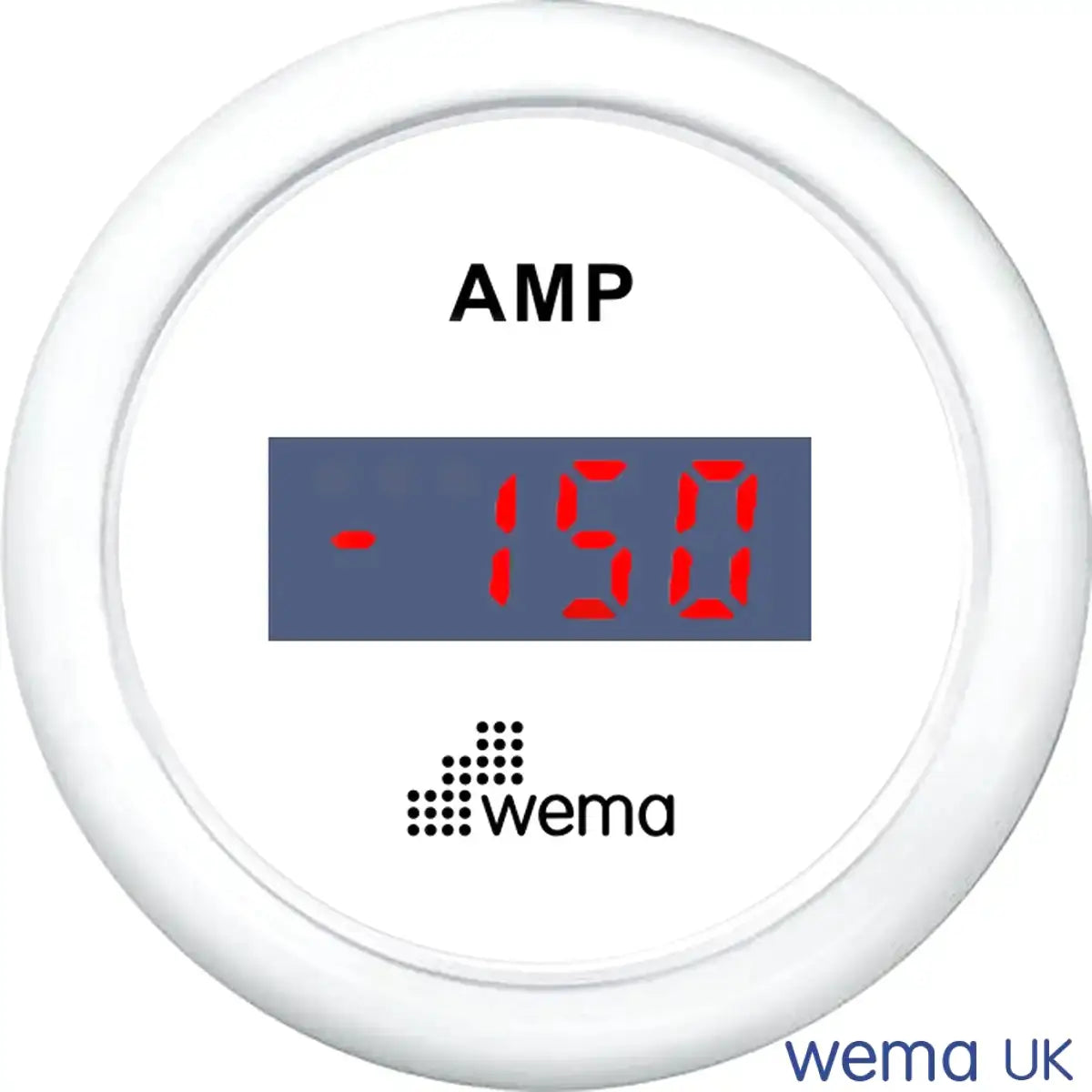 Ammeter Sensor and Gauge | Wema UK | SKUs 110637+ - White, White - Wema UK marine part