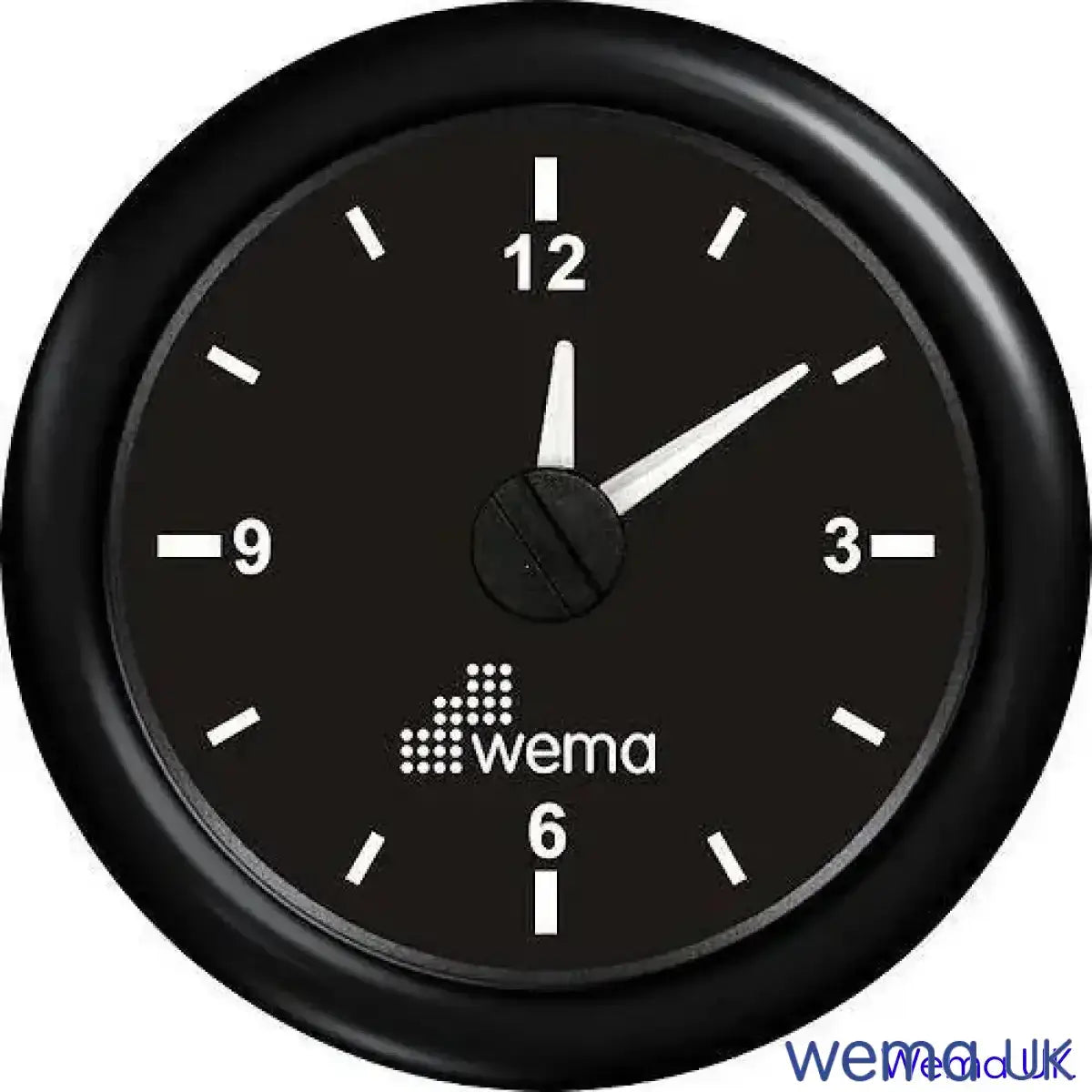 Analogue Clock Gauge | Wema UK | SKUs 110661+ - Black, Black - Wema UK marine part