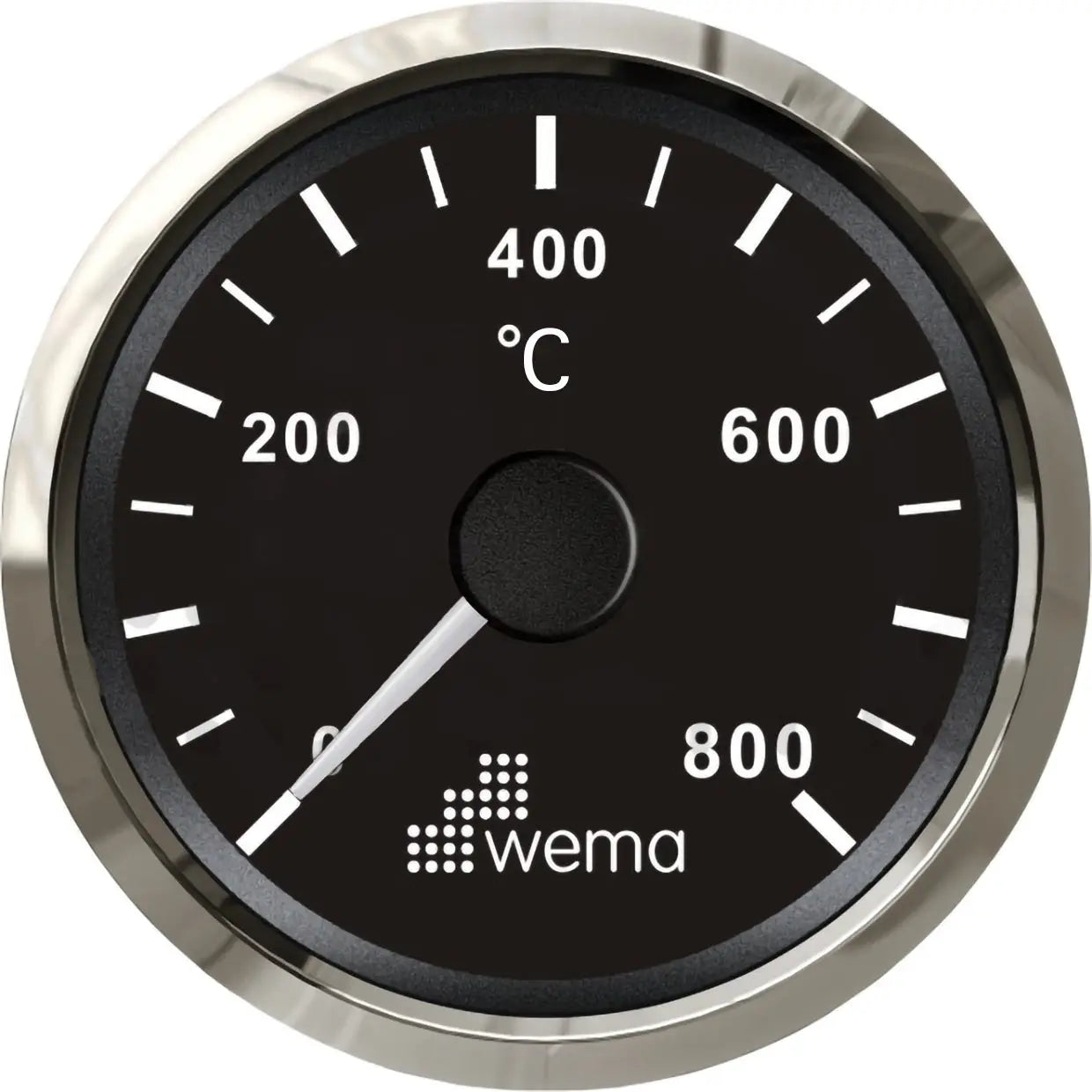 Exhaust Temperature Gauge | Wema UK | SKUs 110647+ - Black, Stainless - Wema UK marine part