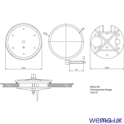FLB Tank Inspection Hatch | Wema UK | SKU 163110 - Wema UK marine part