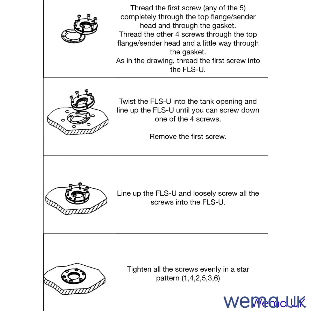 FLS-U Tank Fitting Under-Ring | Wema UK | SKU 163303 - Wema UK marine part