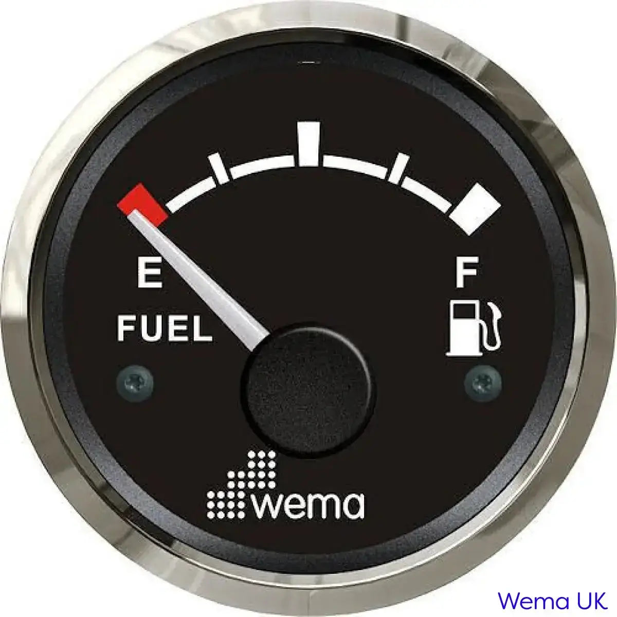Fuel Level Gauge - 0-190/240-30 Ohm | Wema UK | SKUs 110620+ - Black, Stainless, American (240-30ohms) - Wema UK marine part