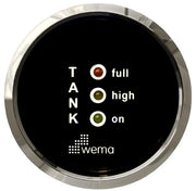 LED 3-Light Gauge (ISS) | Wema UK | SKUs 110691+ - Black, Stainless - Wema UK marine part