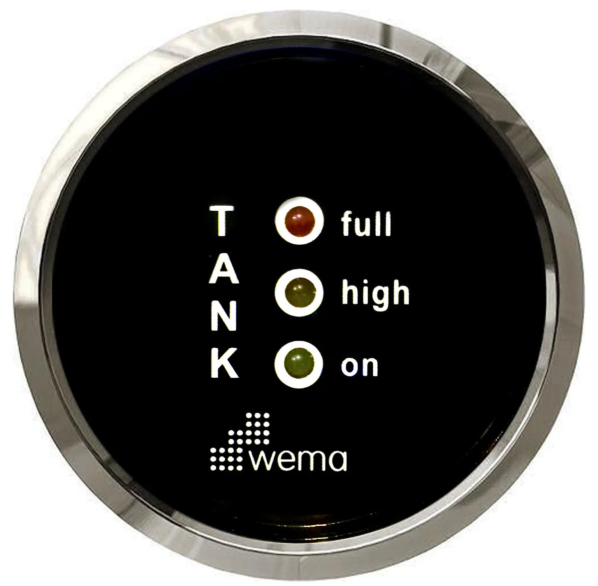 LED 3-Light Gauge (ISS) | Wema UK | SKUs 110691+ - Black, Stainless - Wema UK marine part