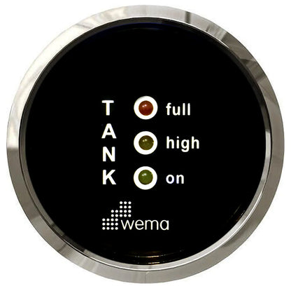 LED 3-Light Gauge (ISS) | Wema UK | SKUs 110691+ - Black, Stainless - Wema UK marine part